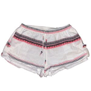 Indigo Rein White Shorts with Pink and Navy Blue Accents